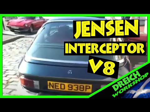 Classic Jensen Interceptor V8 with custom exhaust first test