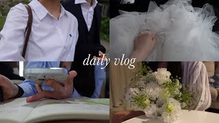 (vlog)社会人の日常🌟美容DAYと家計簿🗒️ウェディングフォト💐出勤前の朝ごはん、seria購入品！