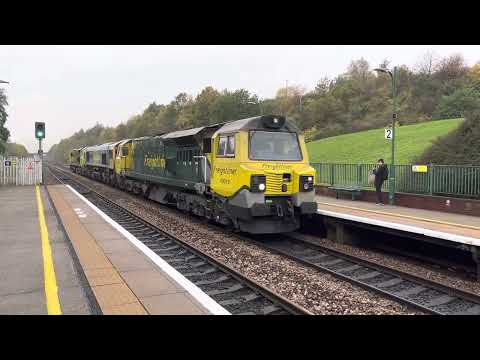 Freightliner convoy at Meadowhall on Hope - Leeds Balm Road