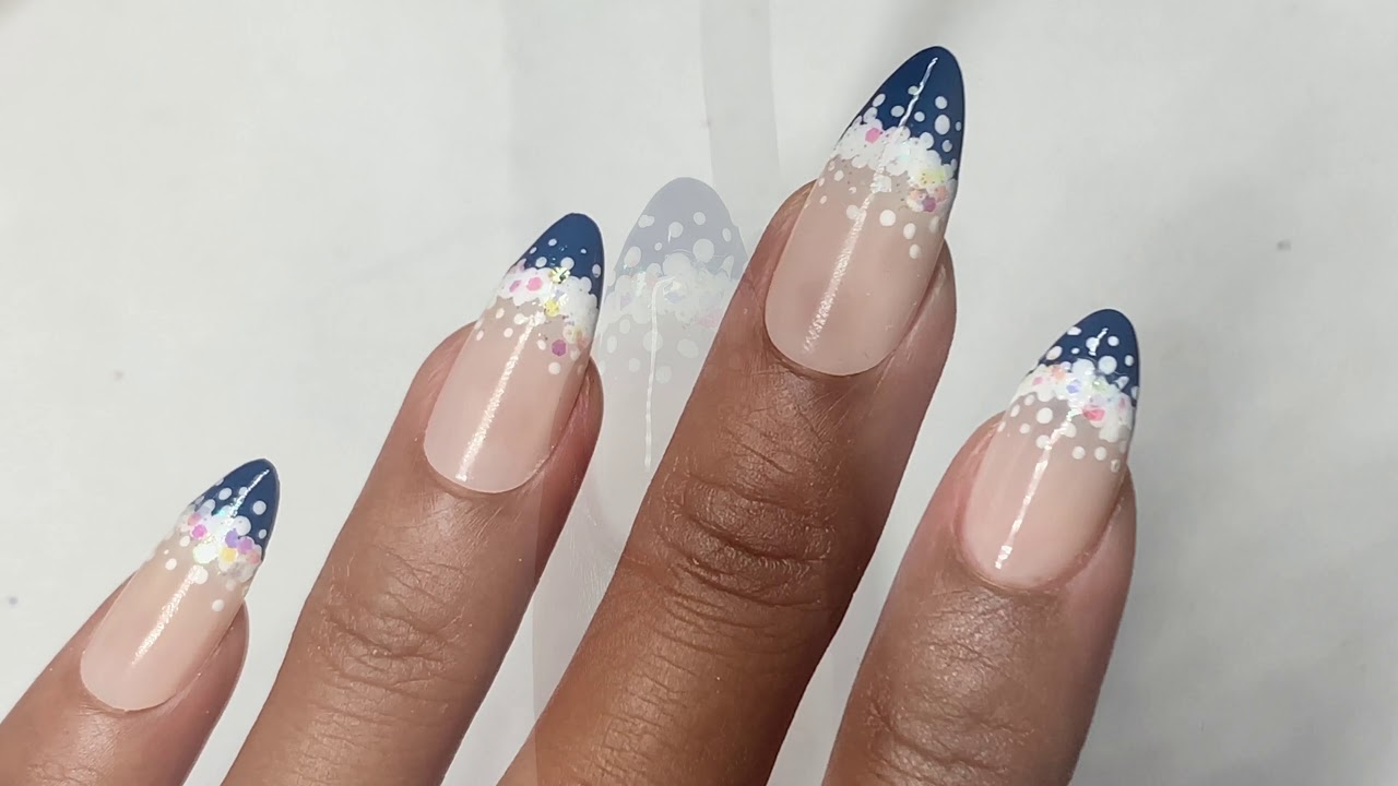 DIY French Manicure With A Winter Twist