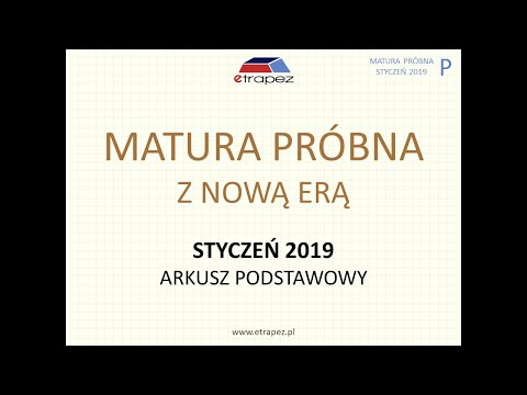 Matura próbna NOWA ERA styczeń 2019 matematyka. Arkusz podstawowy.