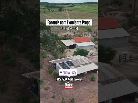FAZENDA PRONTA COM EXCELENTE PREÇO - 145 hectares Município de Edéia – Goiás #fazendaavenda #agro