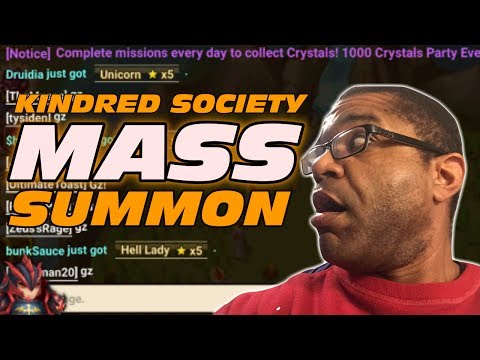 MASS SUMMON : KINDRED SOCIETY - 2000+ Scrolls summoned over 9 Guilds! | Summoners War
