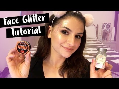 Part of a video titled HOW TO APPLY FACE GLITTER (TUTORIAL) - YouTube