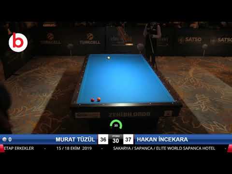 MURAT TÜZÜL & HAKAN İNCEKARA Bilardo Maçı - 2019 TÜRKİYE ŞAMPİYONASI 2.ETAP-ELEME