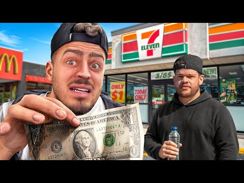 VIVENDO 24H COM APENAS 1 DÓLAR NOS EUA ‹ JonVlogs ›