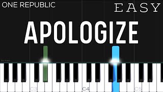 Timbaland - Apologize ft. OneRepublic | EASY Piano Tutorial