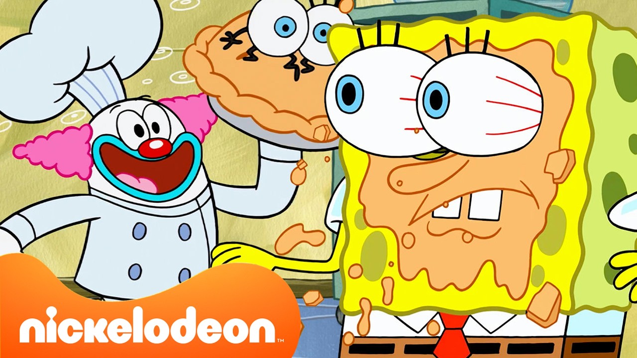 SpongeBob | 30 Menit Kekacauan Makanan SpongeBob! 🍔 | Nickelodeon Bahasa