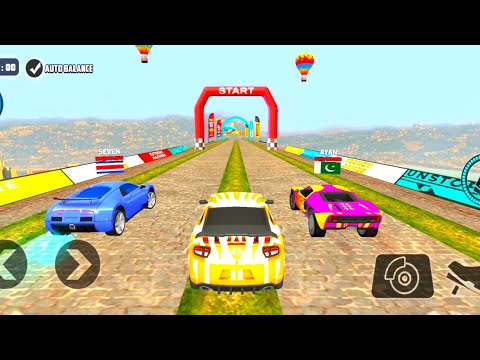 Impossible Car Tracks 3D - Car Driving Stunts Sim | Two Red Cars Multiplayer Mode Android Gameplay