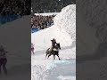 Ladies crushing the skijoring course in #bigsky #montana. #skijoring #bigskyskijoring