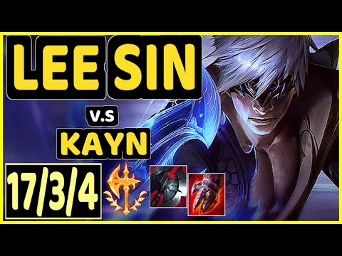 TARZAN (LEE SIN) vs KAYN - QUADRAKILL 17/3/4 KDA JUNGLE CHALLENGER GAMEPLAY - KR
