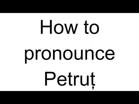 How to Pronounce Petruţ (Romanian)