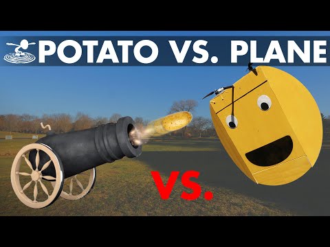 Airplane VS Potato Cannon Battle!