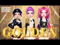 Recreating GOLDEN HUNTRIX OUTFITS In DRESS TO IMPRESS KPOP DEMON HUNTERS
