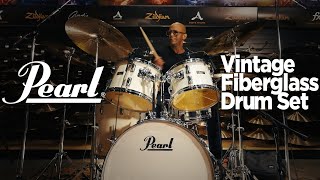 Video thumbnail for Vintage Pearl 70s Fiberglass Drum Set 22/12/13/16 - White with Vintage Hardware (UPEA5PCFG) by Memphis Drum Shop