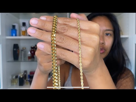 14k Plated Gold vs. 14k Solid Gold Chain Color Difference (Jaxxon vs. Jacoje)