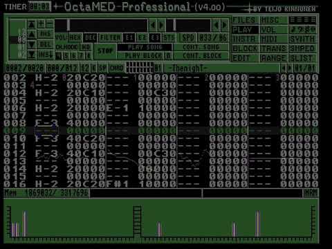 ‘The Night’ composed using OctaMED on an Amiga