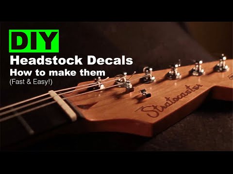 DIY Headstock Decals- How to Make Them! (Fast & Easy!)
