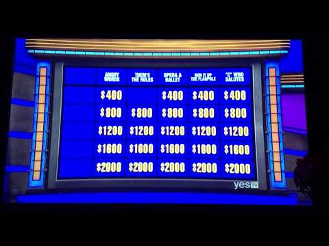 Double Jeopardy (5/8/19) TEACHER’S TOURNAMENT (quarterfinal match) Day 3, 2nd Daily Double