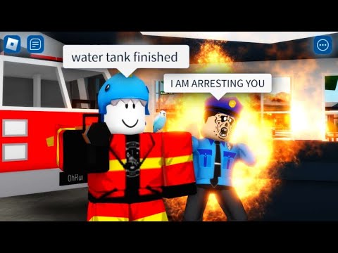 FIRE FIGHTERS -ROBLOX Brookhaven 🏡RP Funny Moments