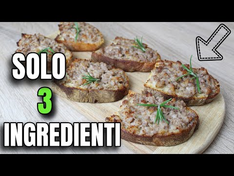 Crostini con Salsiccia e Stracchino Croccantissimi