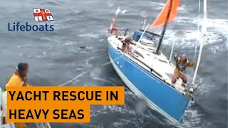 preview picture of video 'Penlee lifeboat rescues yacht in bad weather'