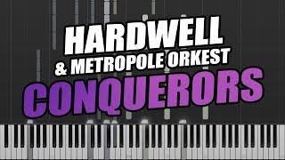 Hardwell &amp; Metropole Orkest - Conquerors (Piano Tutorial) + FREE MIDI