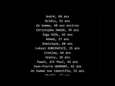 Le collectif « Les Morts de la Rue » publie la liste des 510 personnes mortes dans la rue cette année et leur rend hommage