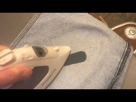 how to PATCH a pair of jeans (iron on) denim