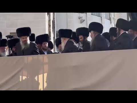 Gerer Rebbe At His Einkiel's Chupa- Elul 5782