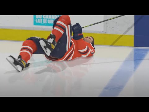 Oilers Puljujarvi Gets Hit Into The Boards