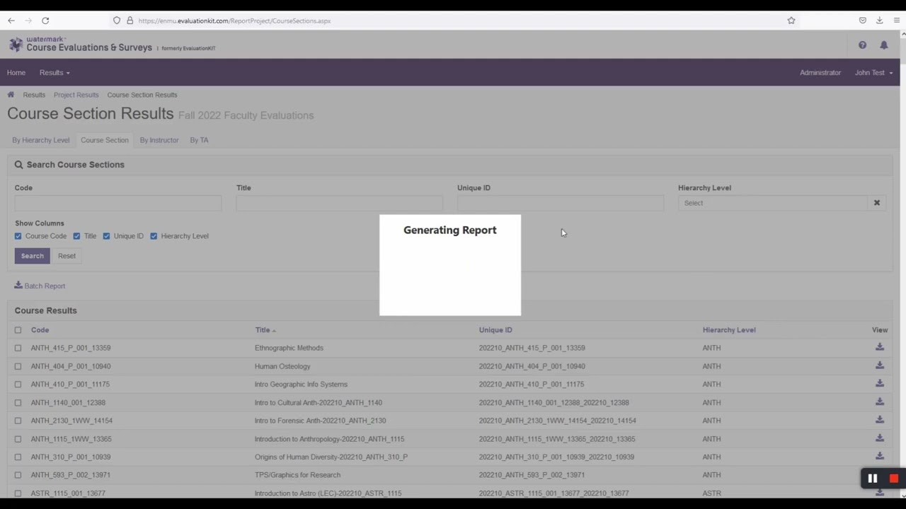 Faculty Evaluation Tutorial for Administrators