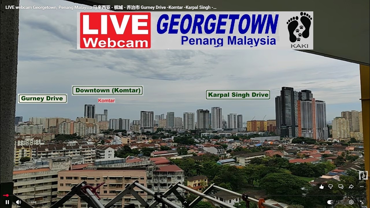 Live webcam view of Panorámica del Horizonte de George Town