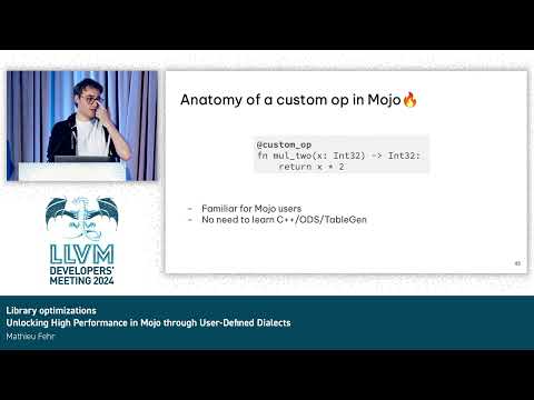 2024 LLVM Dev Mtg - Unlocking High Performance in Mojo through User-Defined Dialects