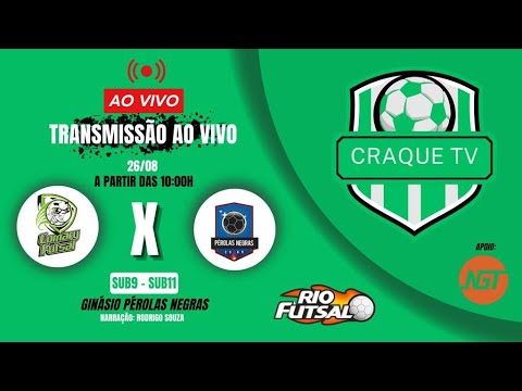 PÉROLAS NEGRAS X COMARY FUTSAL ao vivo - CAMPEONATO ESTADUAL DA RIO FUTSAL 2023 ( Sub 9 e 11)