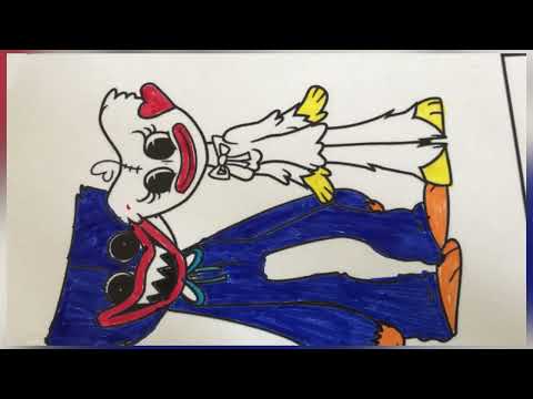 Huggy Wuggy Coloring Pages/ huggy wuggy 4 versions coloring