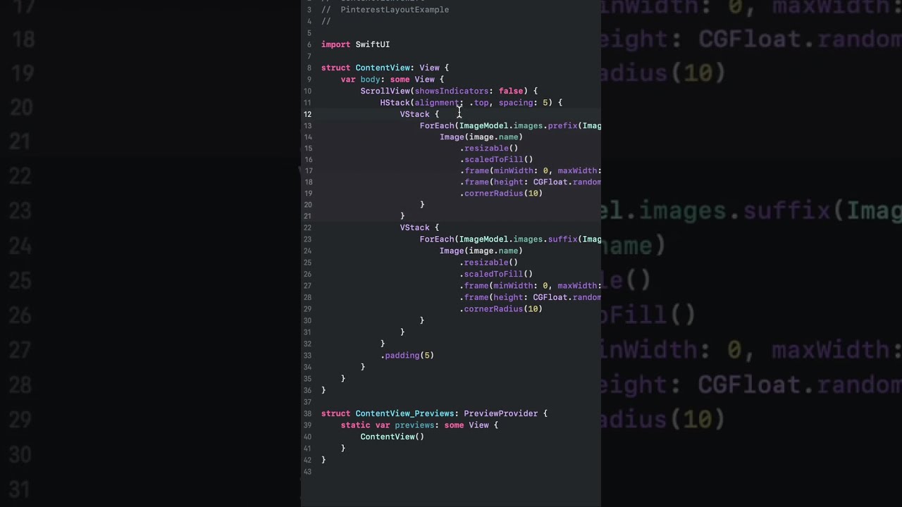 #shorts Xcode SwiftUI code Folding/Collapse  ⌥ ⌘ ←