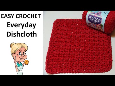 Easy Crochet Everyday Dishcloth Tutorial