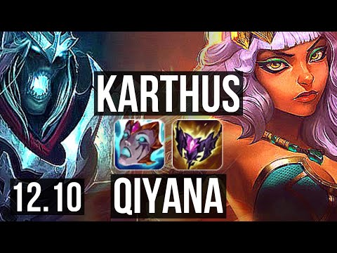 KARTHUS vs QIYANA (MID) | 1.9M mastery, 9/2/8, Godlike | KR Diamond | 12.10