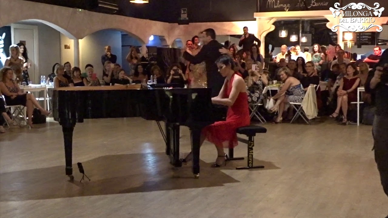 Diego Escobar Angelina Staudinger con Celine Berenguer • Milonga del Barrio • 22/06/2018