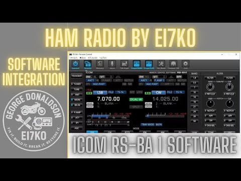 Icom IC-7300 with RS-BA1 Software - Remote Spectrum Scope Demo