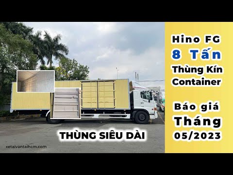 Hino 8 Tấn Thùng Kín Container Siêu Dài 10M 6 Cửa 56 Khối