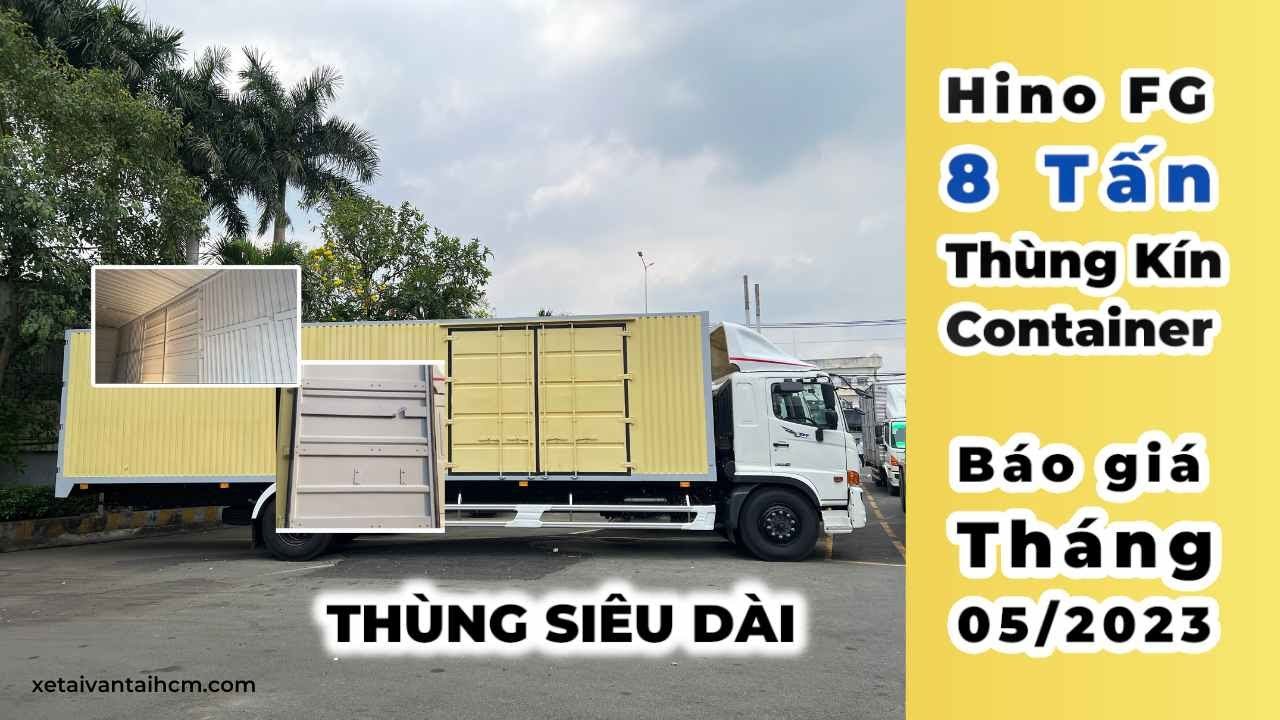 Hino 8 Tấn Thùng Kín Container Siêu Dài 10M 6 Cửa 56 Khối