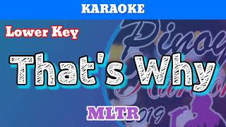 Download lagu That's Why by MLTR (Karaoke : Lower Key) mp3 Download lagu That's Why by MLTR (Karaoke : Lower Key) mp3