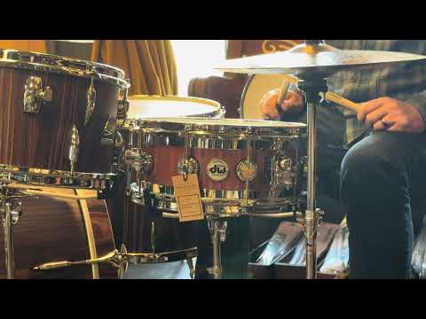 Walfredo Reyes Jr Collection DW Collectors 6 x14 Maple Mahogany Stainless Steel Edge Snare Drum - Natural Lacquer over Mahogany Gloss image 8