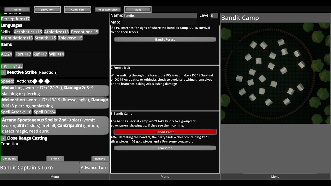 Virtual GM Screen - Running A Game Demonstration