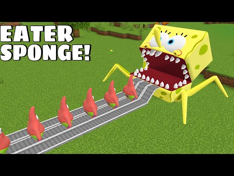I found EATER SPIDER-SPONGEBOB CONVEYOR in Minecraft - Gameplay - Coffin Meme