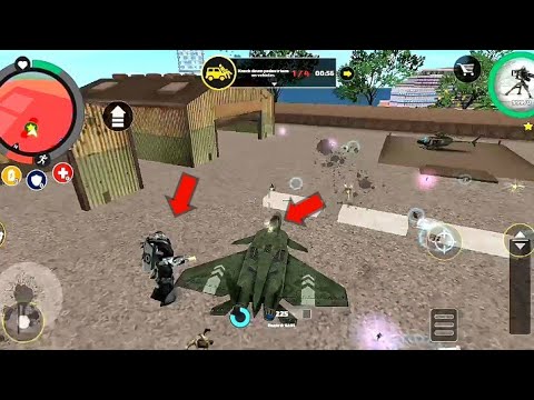Rope Hero:Vice Town ||Aircraft Transformer || (Fighter jet attack in Army force) Robot - Gameplay HD