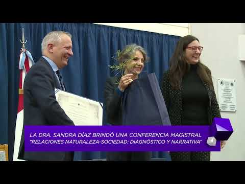 Sandra Díaz fue reconocida como Profesora Honoraria de la UNVM