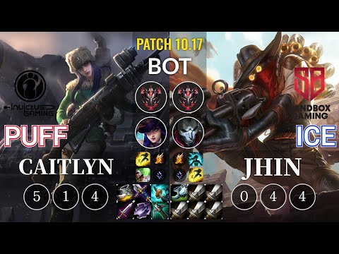 IG Puff Caitlyn vs SB Ice Jhin Bot - KR Patch 10.17